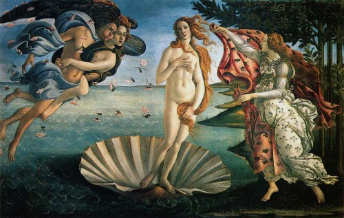 Botticelli's "Birth of Venus" in the Uffizi, Florence