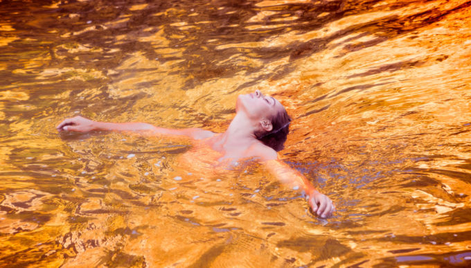 Gold Water -Water portrait by Patrick Nicholas
