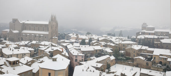 Orvieto Cathedral under snow